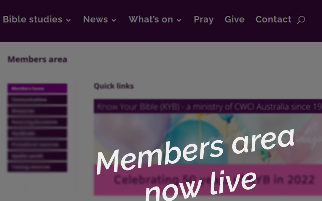 CWCI Australia launches new Members Area on their website!