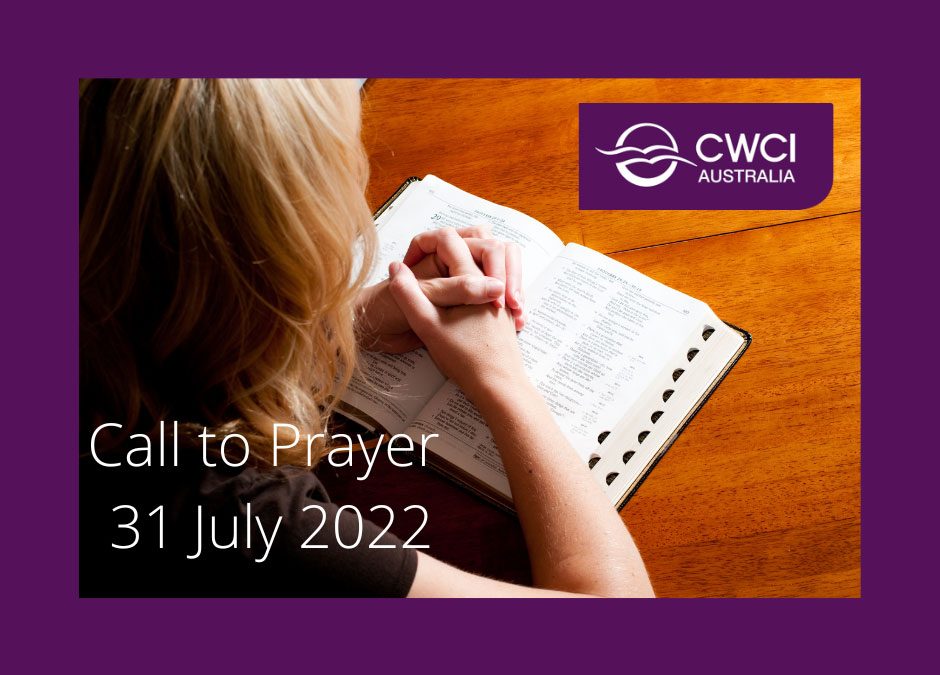 Call to Prayer – Sunday 31 July 2022